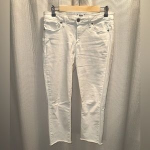 Paige Skyline Ankle Peg Jeans - White - Size 30